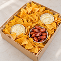 AI-generated serving suggestion — nacho platter box